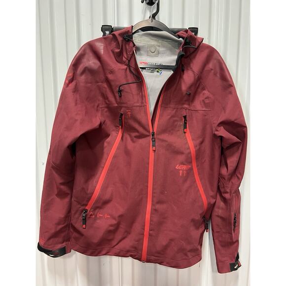 Leatt DBX 5.0 Men’s All Mountain Jacket Medium M Red Waterproof Rain - Picture 1 of 16